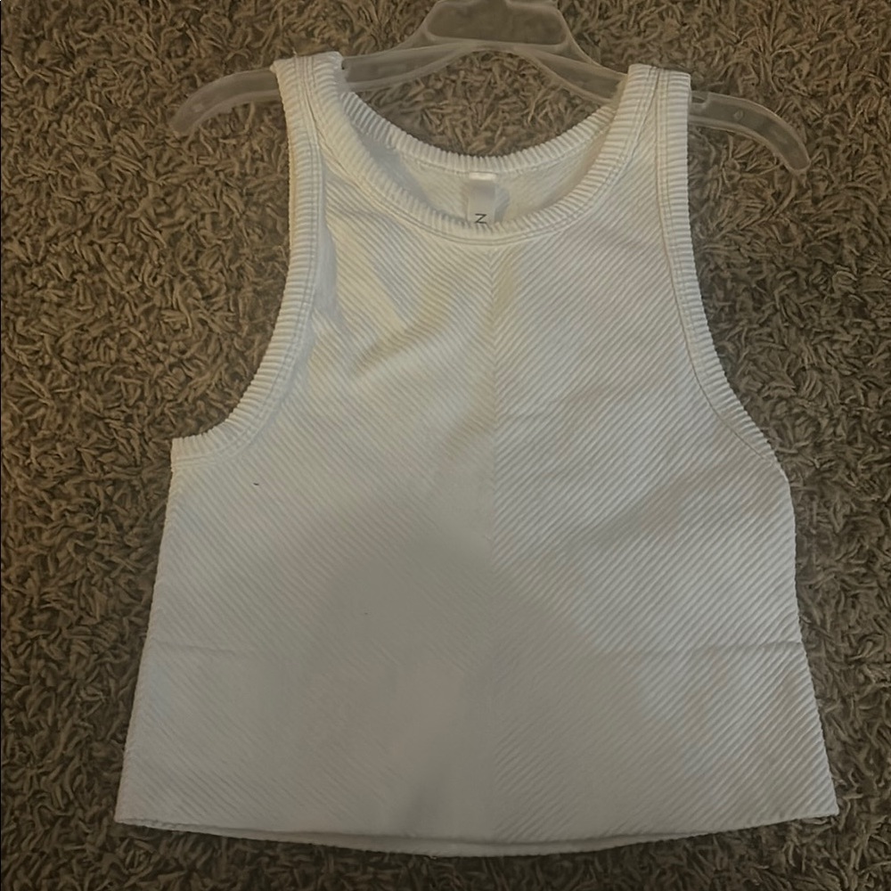 Nikibiki White Fitted Crop Tank Top
